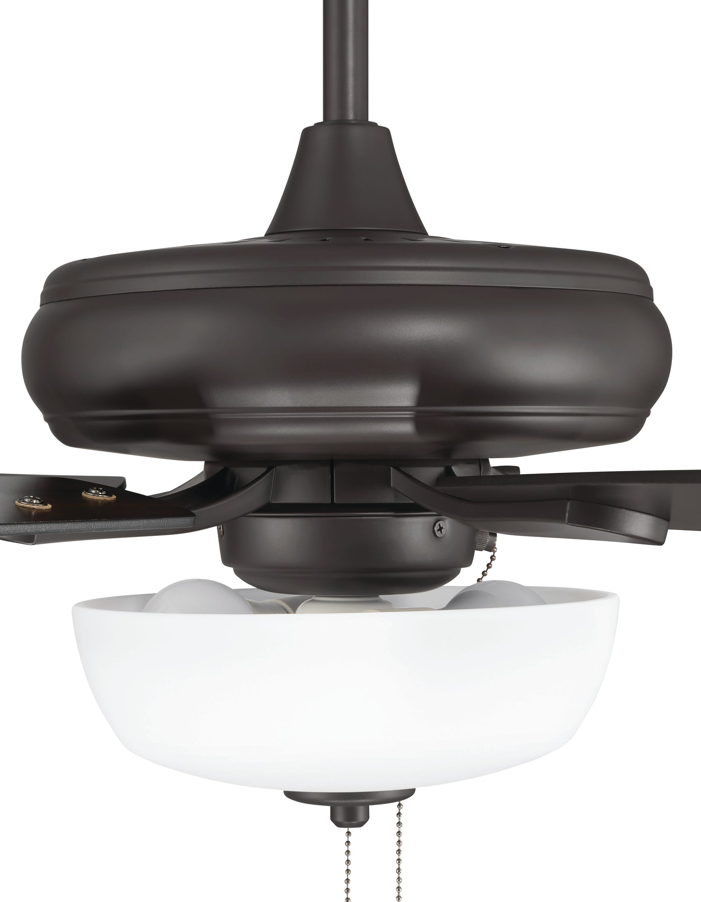 ECF211CBZ5-CBZWLN - EOS 2 Light Frosted White Bowl 52" Ceiling Fan 52" 5 Blade Ceiling Fan with Light Kit - Classic Bronze