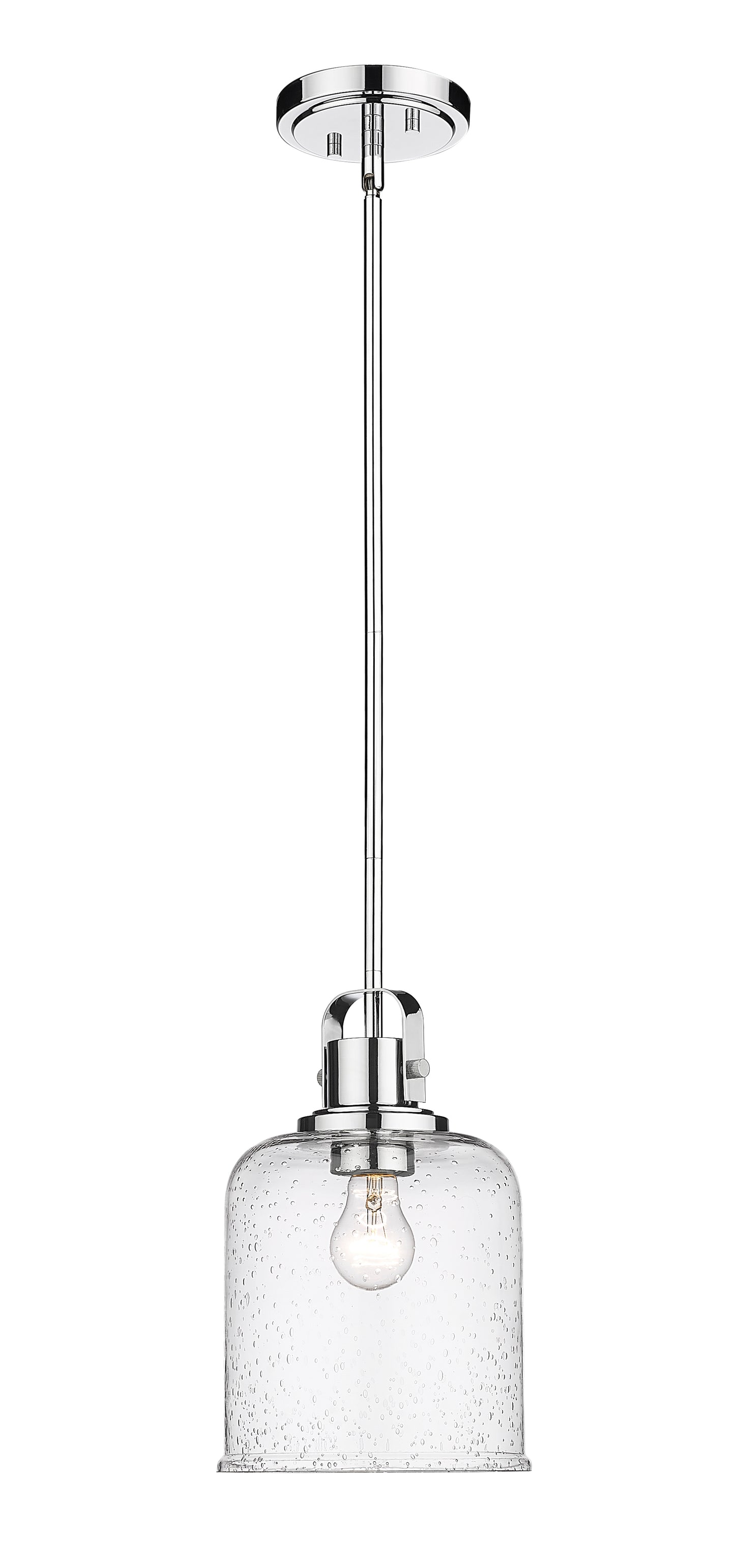 340P8-CH - Kinsley 1 Light 8" Pendant - Chrome