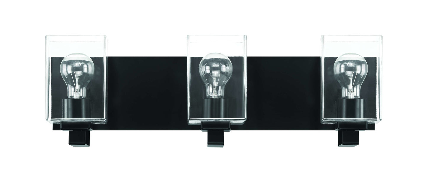 18524FB3 - McClane 3 Light 24" Wide Vanity Light - Flat Black