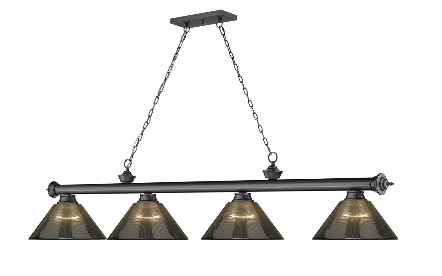 2306-4BP-ARS - Cordon 4 Light 81" Billiard - Bronze Plate