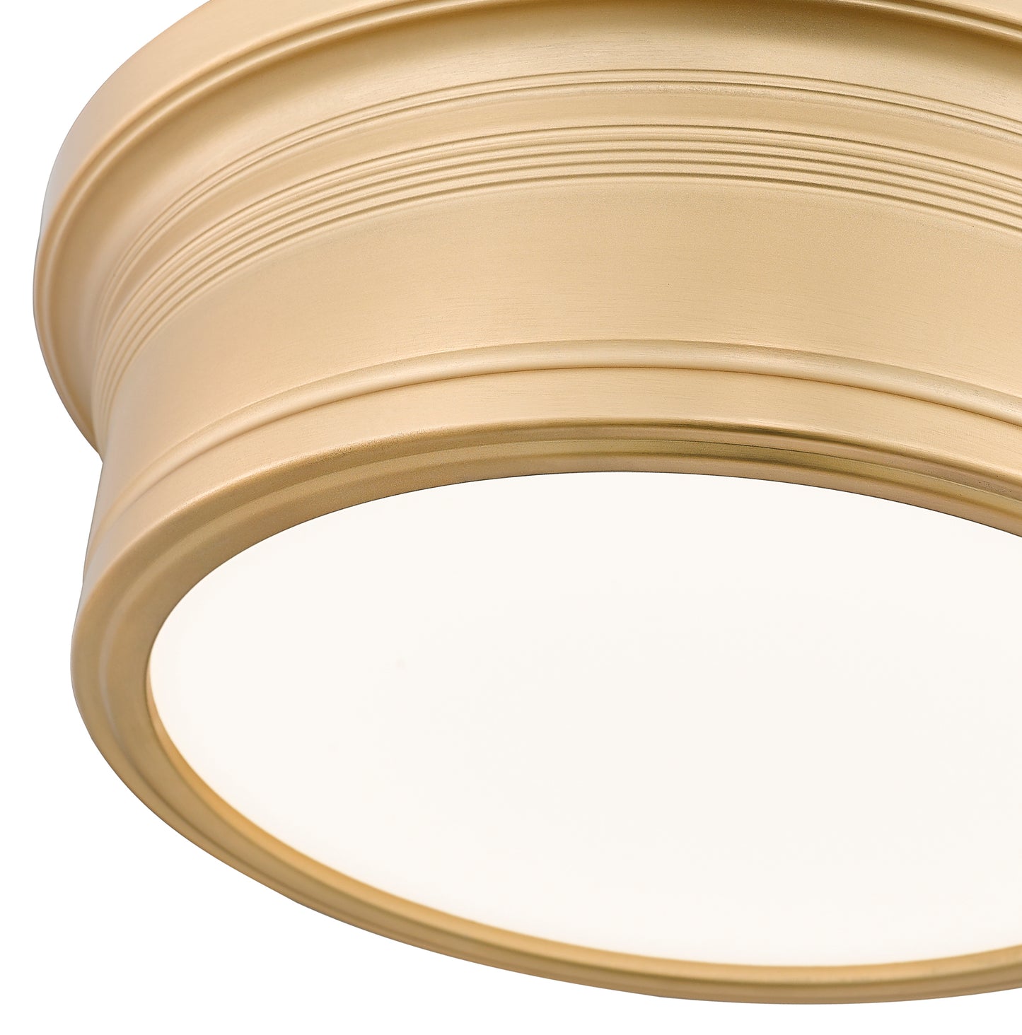 7702F12-MGLD-LED - Bentley 1 Light Flush 12" Mount - Modern Gold
