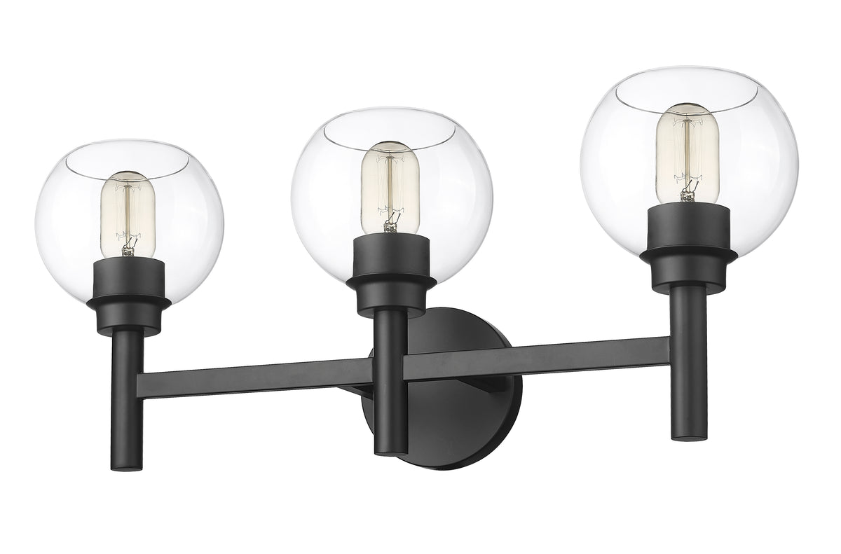 7502-3V-MB - Sutton 3 Light 24" Vanity - Matte Black