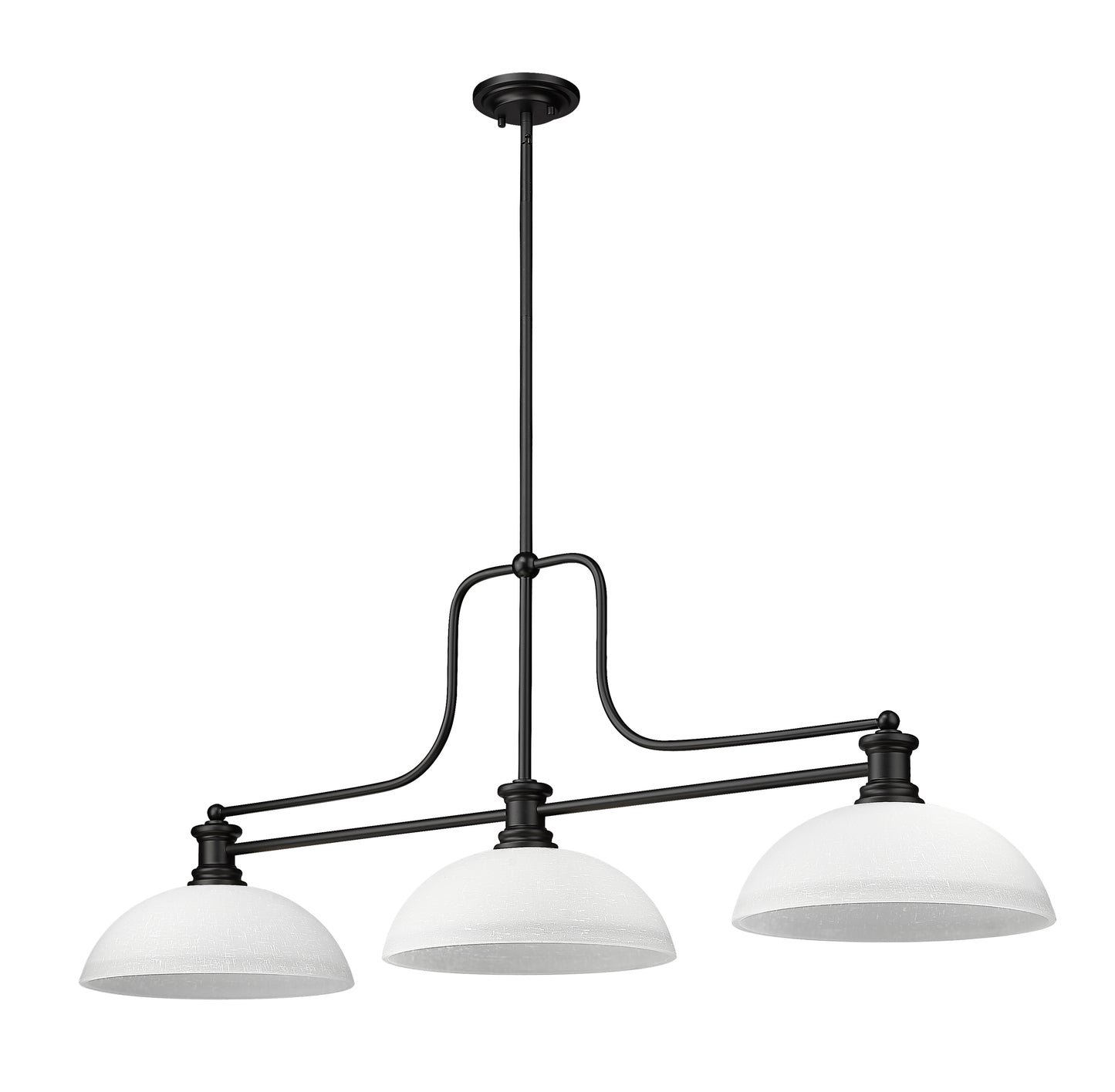 725-3MB-DWL14 - Melange 3 Light 52" Billiard - Matte Black