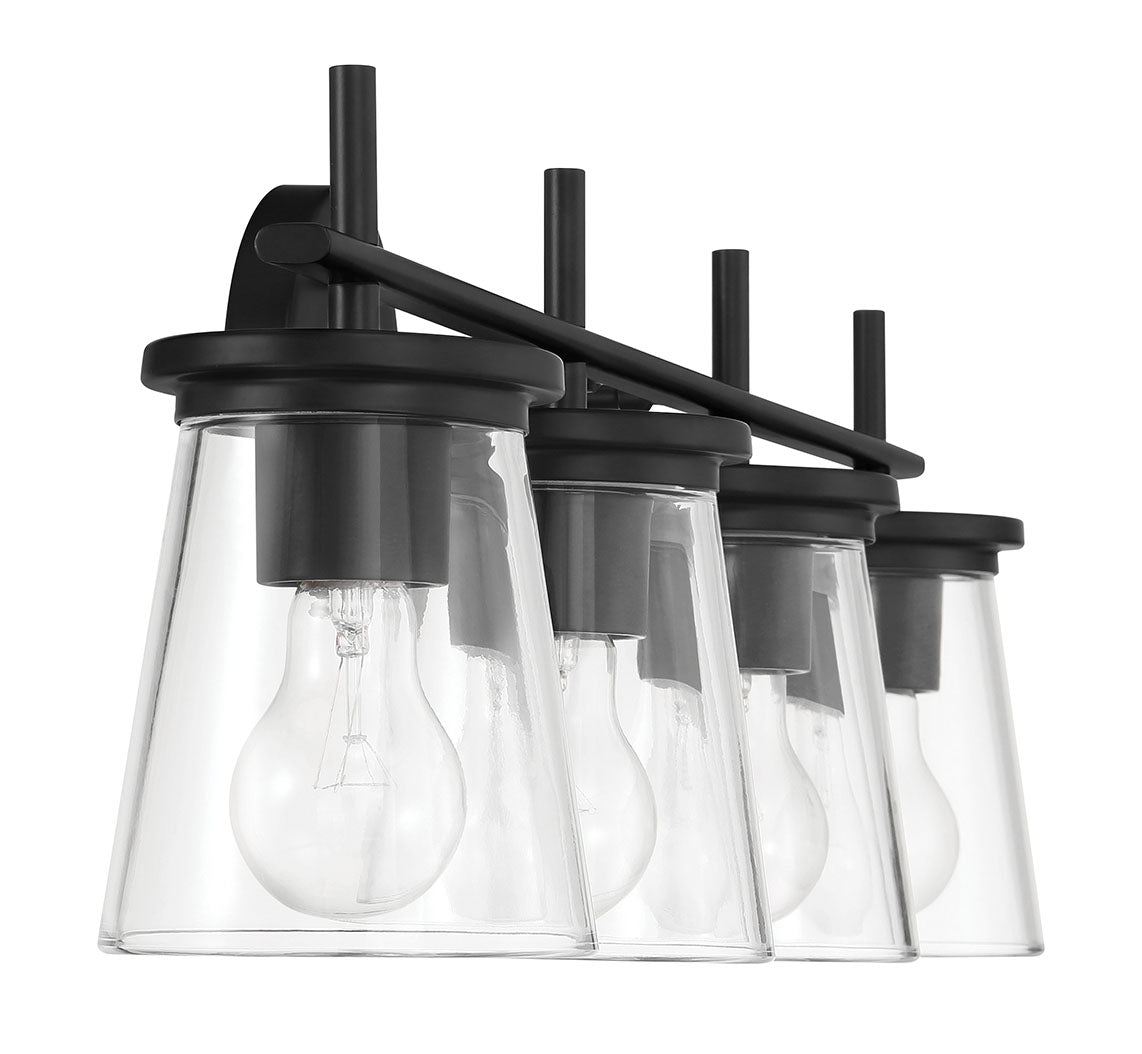 60404-FB - Connell 4 Light 30" Wide Vanity Light - Flat Black