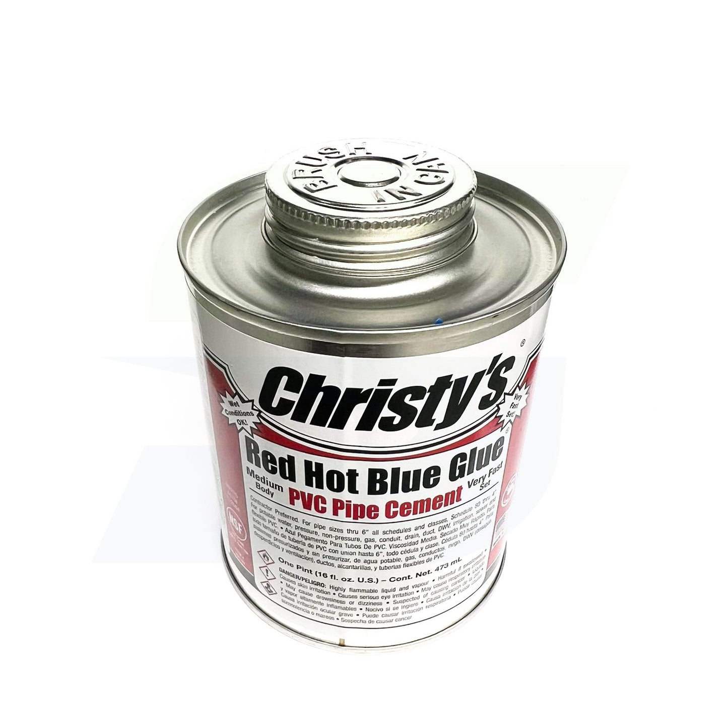 505199 - Christy's Red Hot Blue Glue PVC Cement - Low VOC - 1 Pint