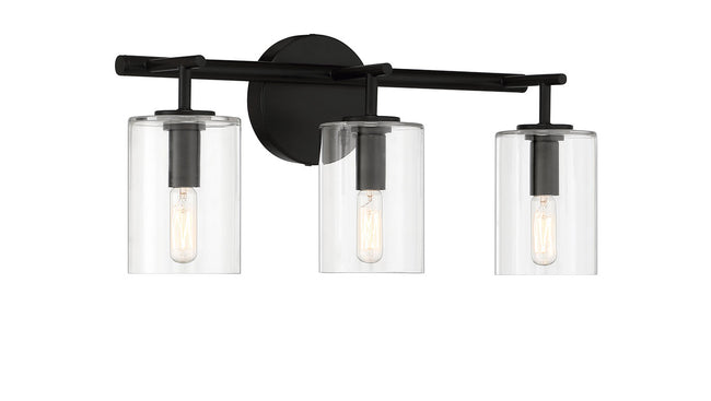55603-FB - Hailie 3 Light 20" Wide Vanity Light - Flat Black