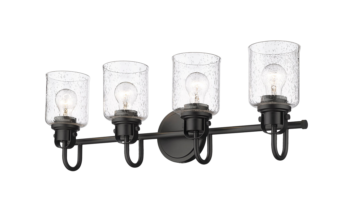 340-4V-MB - Kinsley 4 Light 28" Vanity - Matte Black