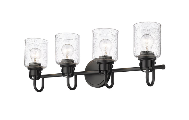 340-4V-MB - Kinsley 4 Light 28" Vanity - Matte Black
