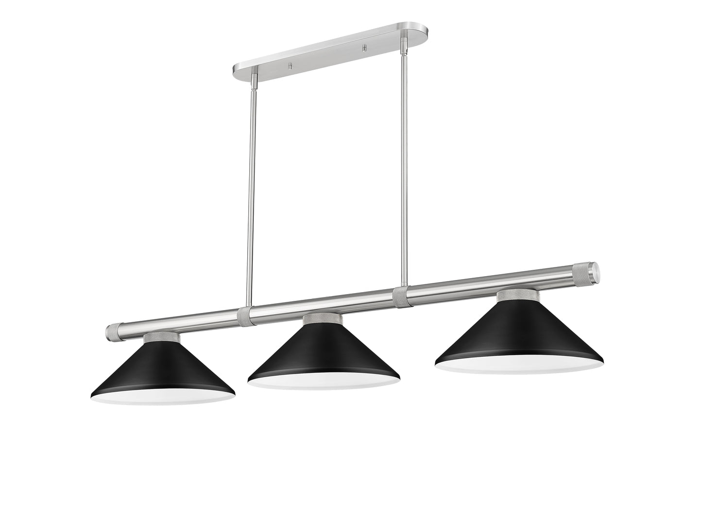 3050-3BN-MMB - Vanguard 3 Light 58" Billiard - Brushed Nickel