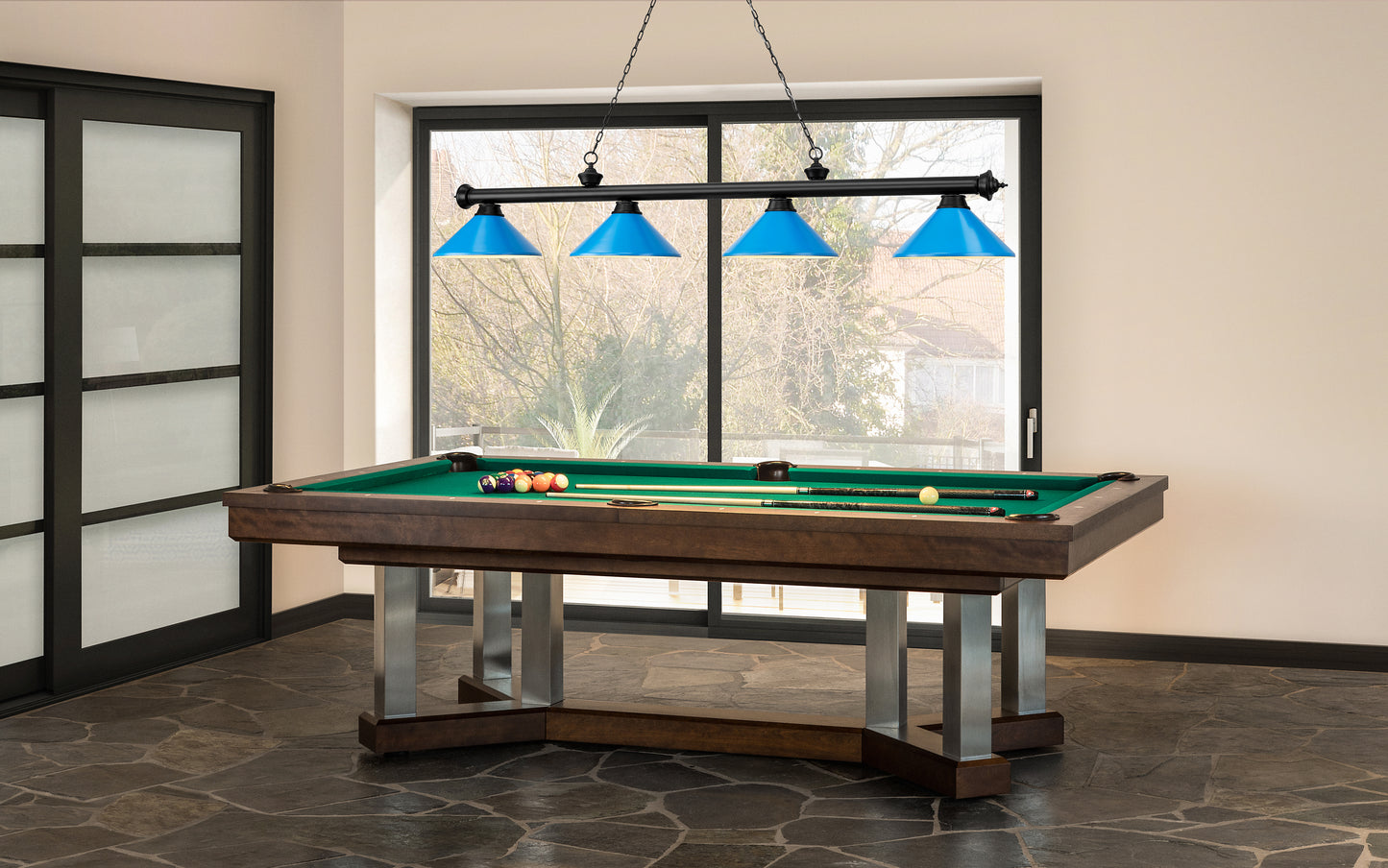 2306-4MB-MEB - Cordon 4 Light 82" Billiard - Matte Black