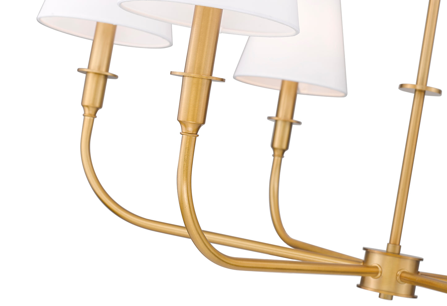 3049-32RB - Tova 6 Light 36" Chandelier - Rubbed Brass