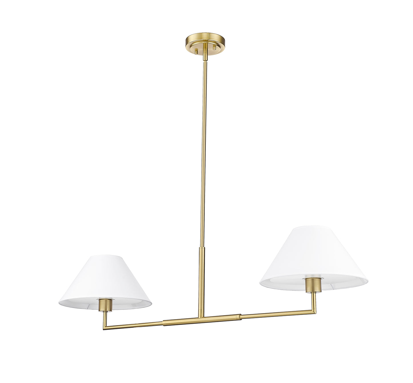 744-42L-LG - Leila 2 Light 12" Chandelier - Luxe Gold