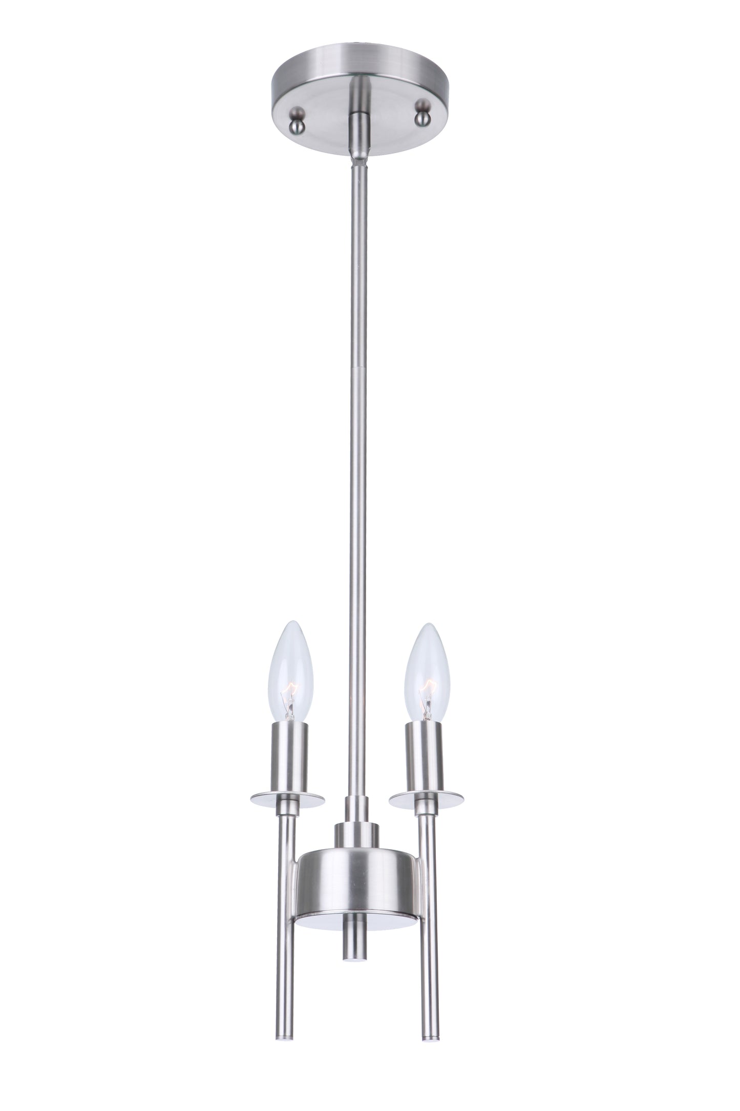 54392-BNK - Larrson 2 Light 5.62" Wide Mini Pendant - Brushed Nickel