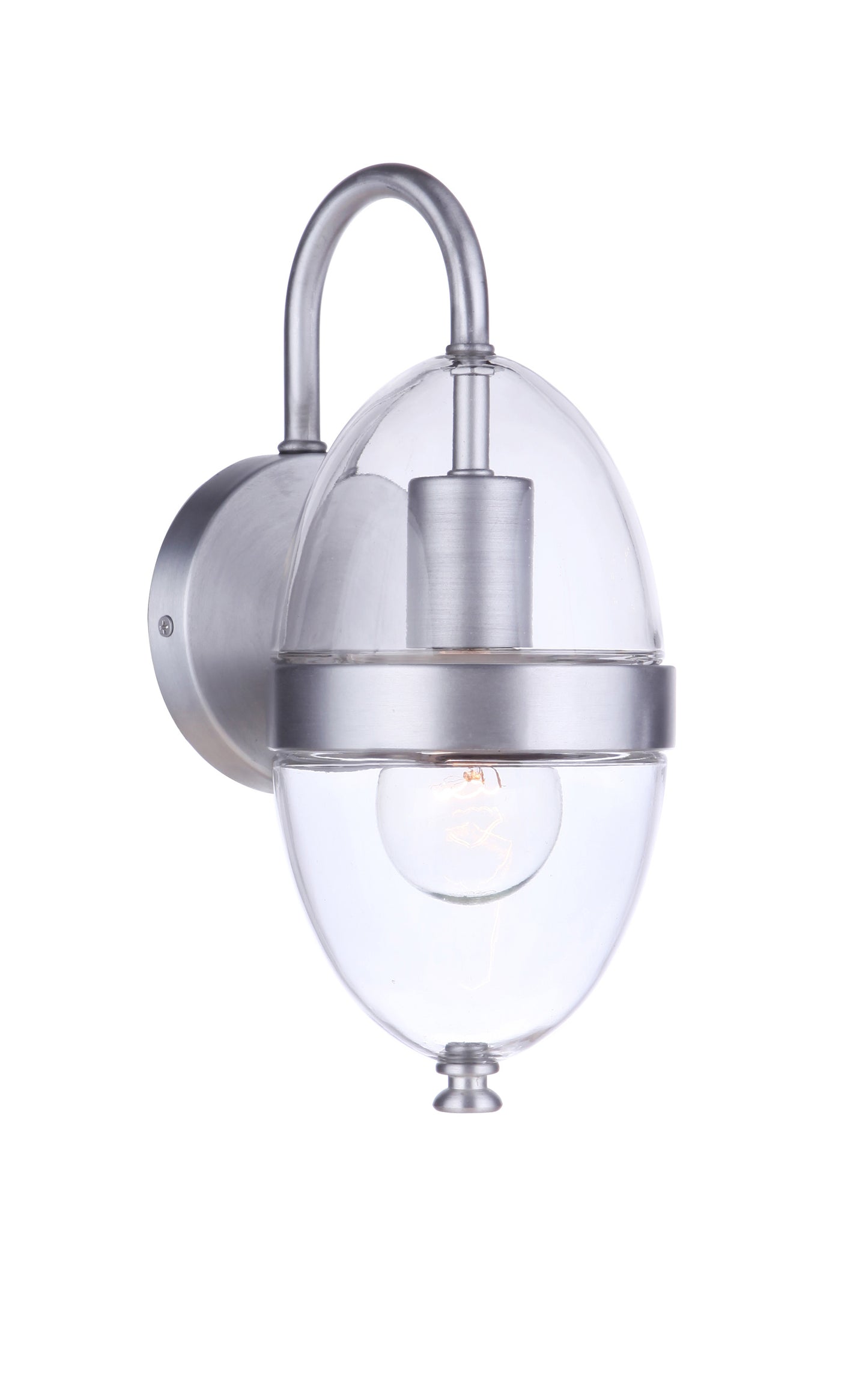 ZA3504-SA - Sivo 1 Light 11.75" High Outdoor Wall Lantern - Satin Aluminum