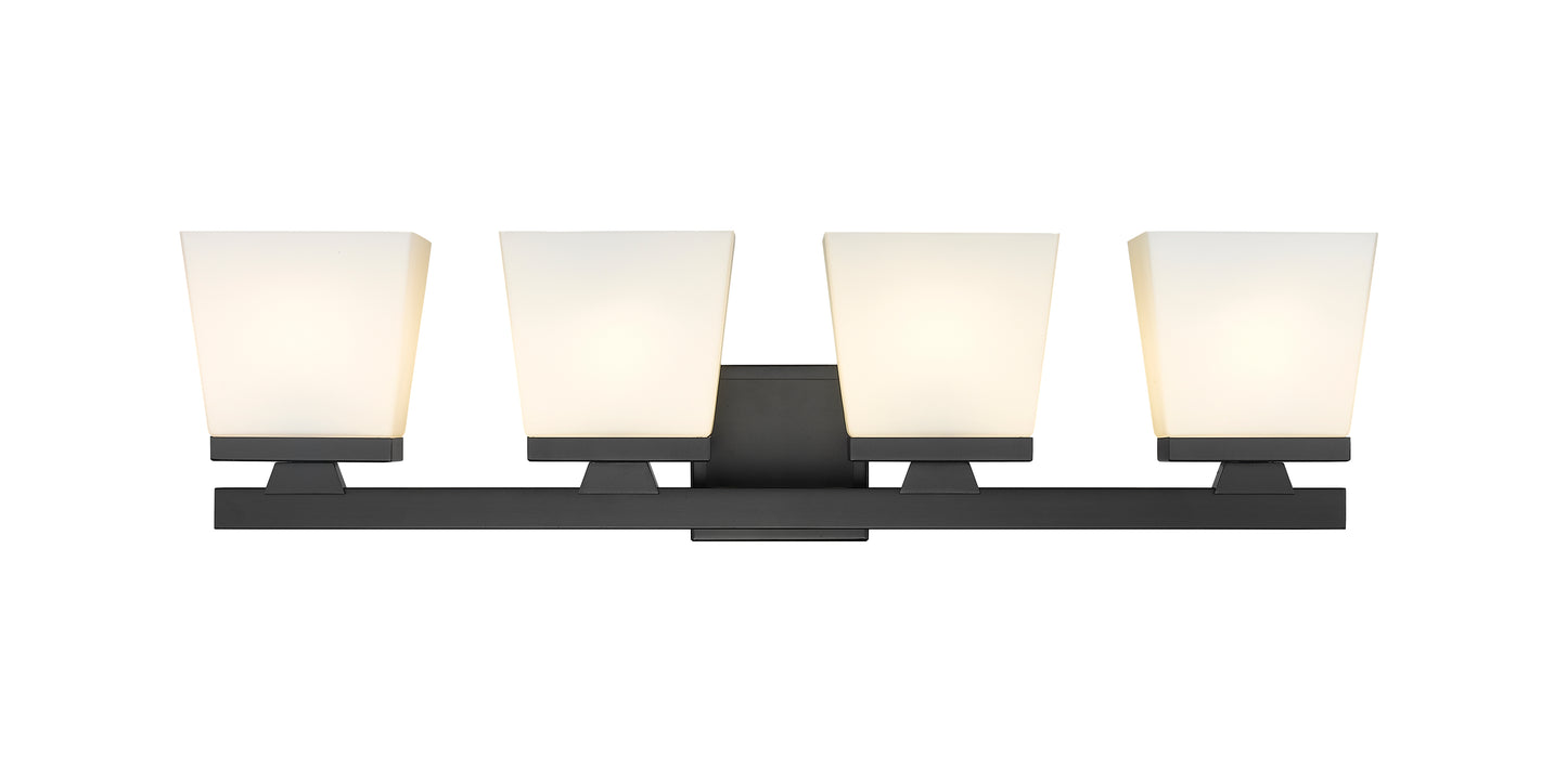 1937-4V-MB - Astor 4 Light 29" Vanity - Matte Black