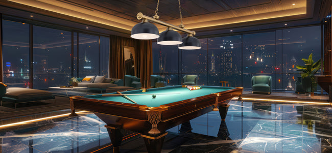 2306-3HBR-D13MB - Cordon 3 Light 55" Billiard - Heritage Brass
