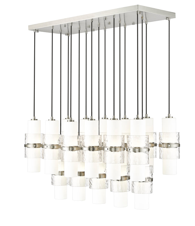 1946P-17L-BN - Cayden 17 Light Linear 42" Chandelier - Brushed Nickel