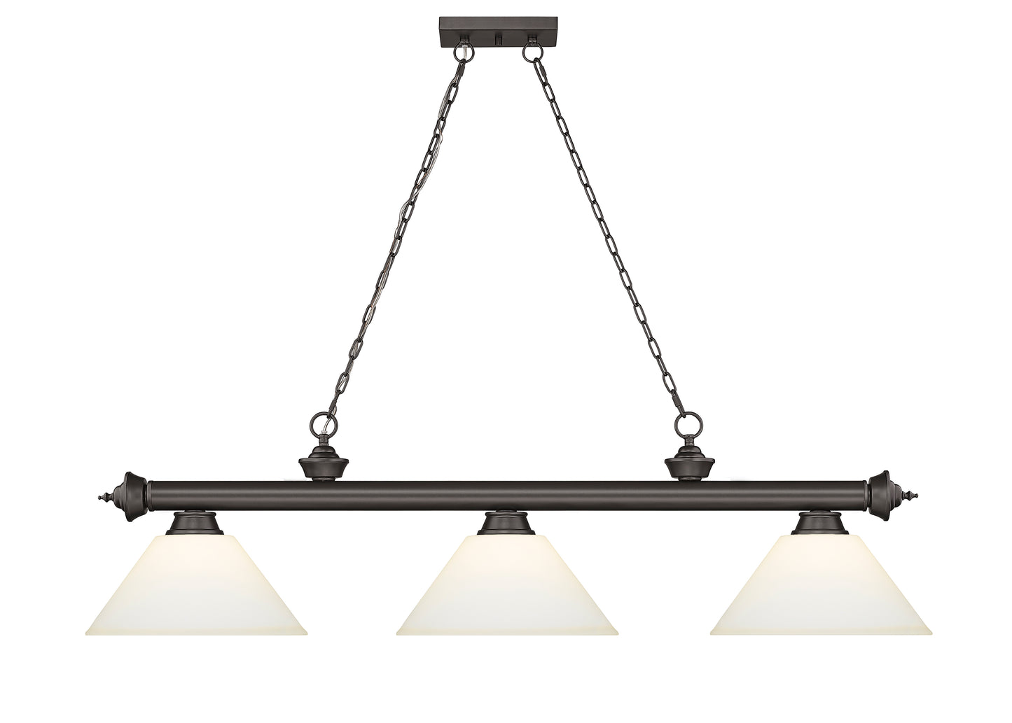 2306-3BRZ-AMO14 - Cordon 3 Light 57" Billiard - Bronze