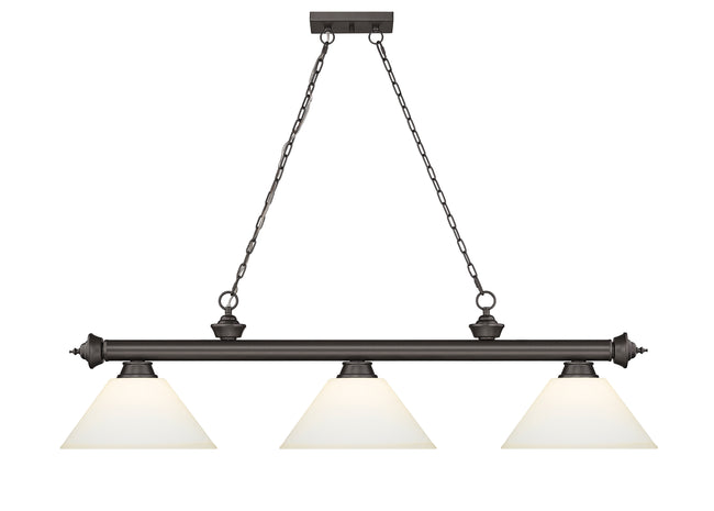 2306-3BRZ-AMO14 - Cordon 3 Light 57" Billiard - Bronze