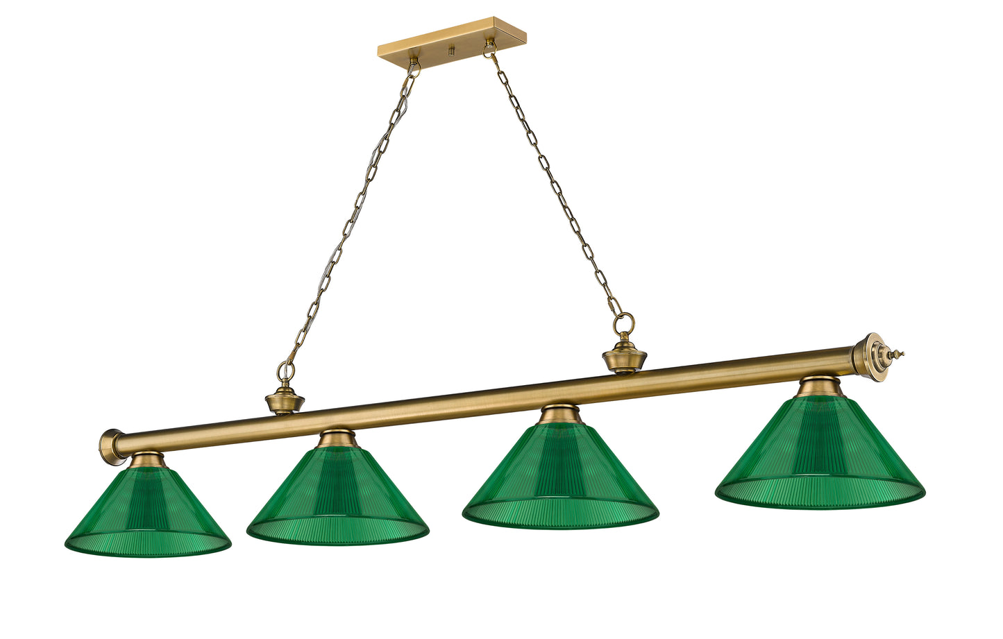 2306-4RB-ARG - Cordon 4 Light 81" Billiard - Rubbed Brass