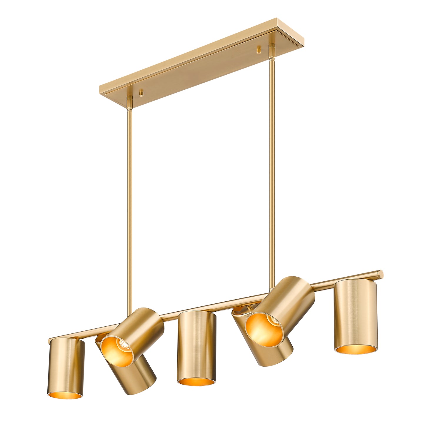 7520-7L-MGLD - Lumina 7 Light Linear 42" Chandelier - Modern Gold
