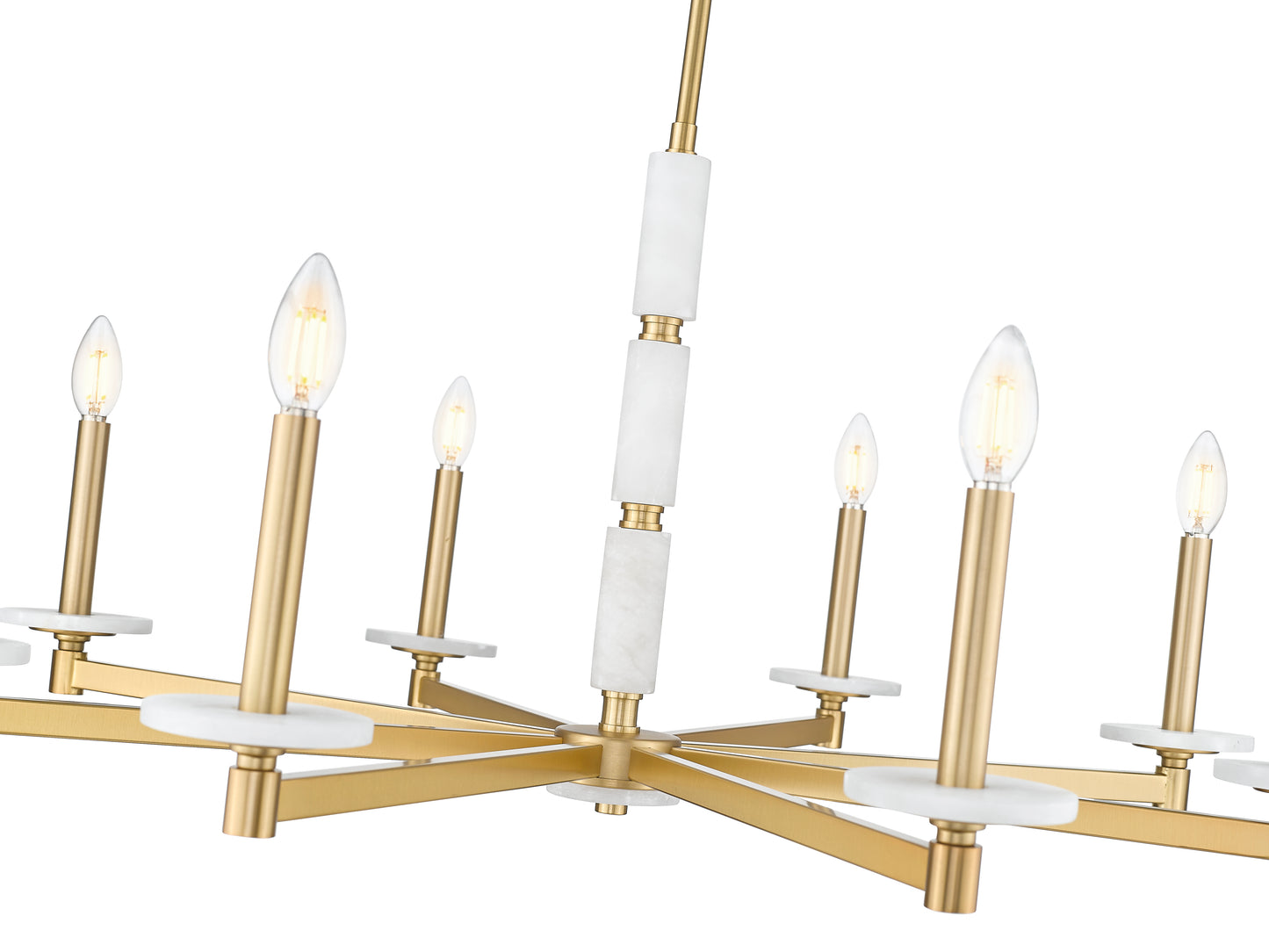 3045-8MGLD - Kaden 8 Light 36" Chandelier - Modern Gold