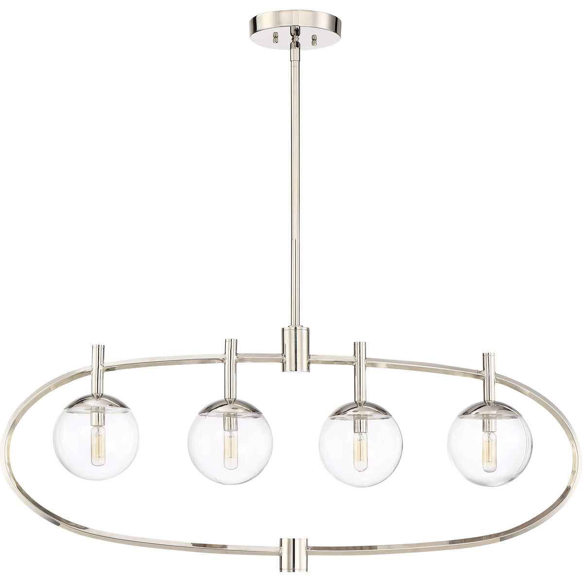 45574-PLN - Piltz 4 Light 6" Wide Island Light - Polished Nickel