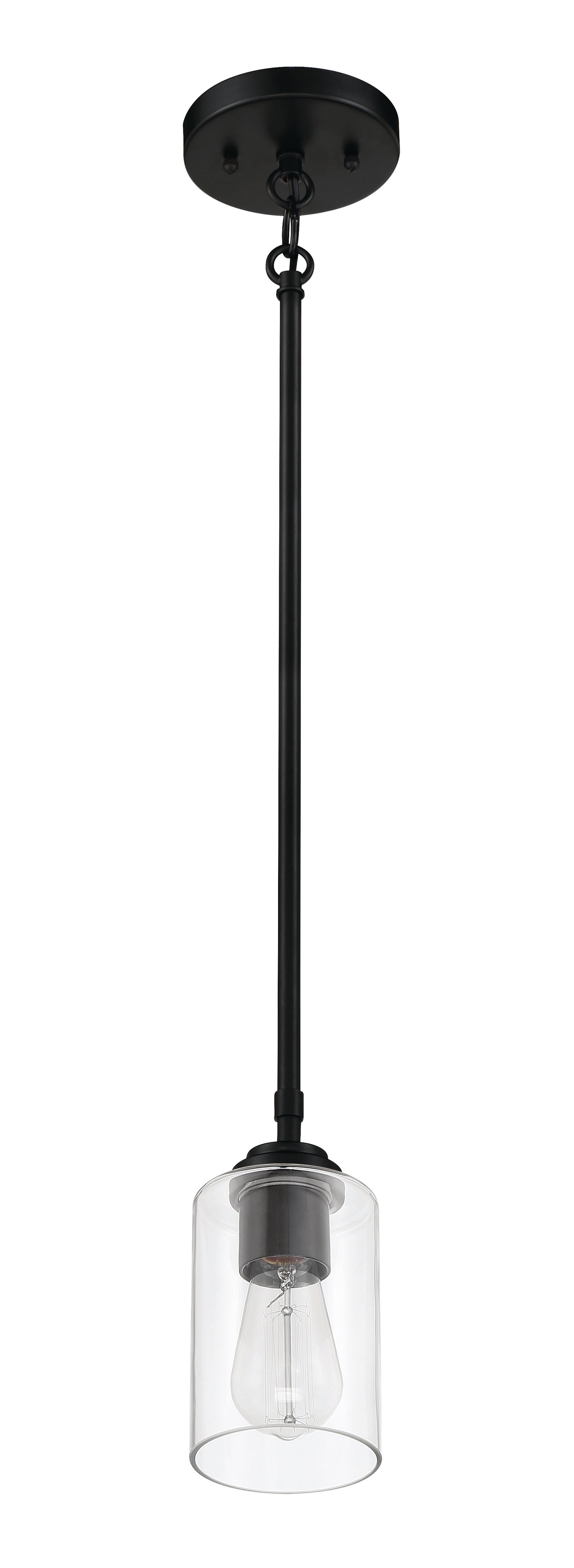 56091-FB - Stowe 1 Light 5.13" Wide Mini Pendant - Flat Black