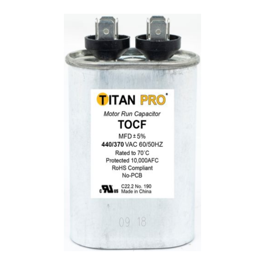 TOCF25 - TITAN PRO CAPACITOR 25 MFD 440/370V OVAL