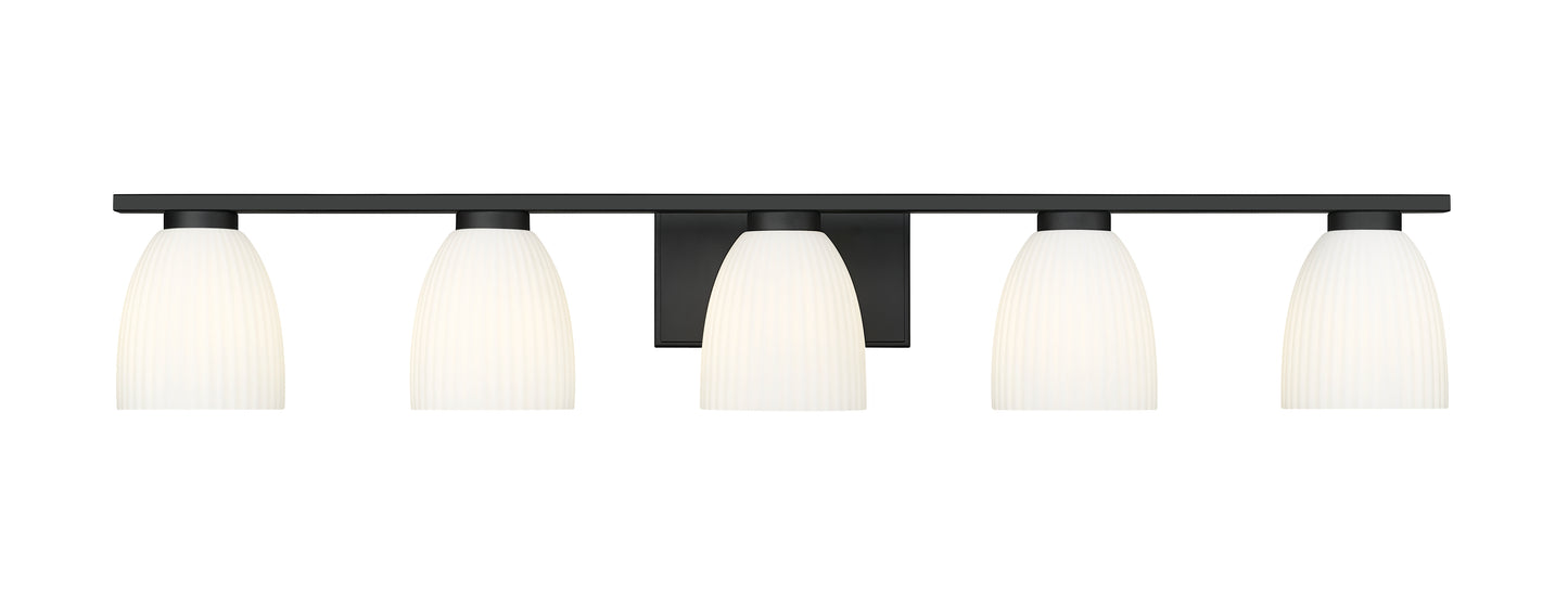 7518-5V-MB - Naya 5 Light 40" Vanity - Matte Black