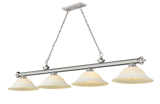 2306-4BN-WM16 - Cordon 4 Light 82" Billiard - Brushed Nickel