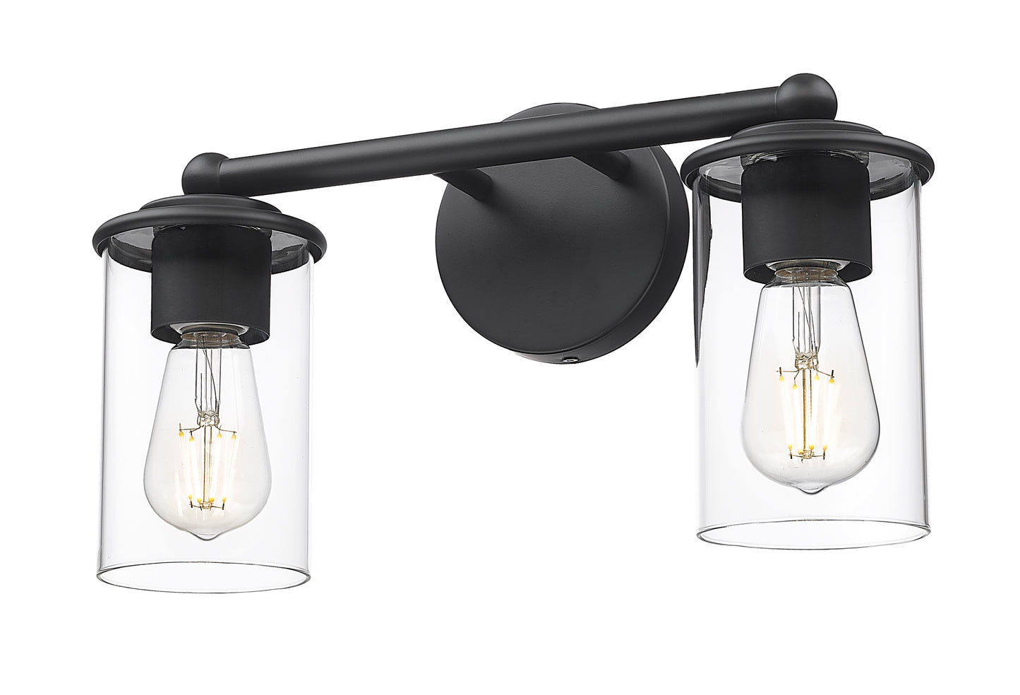 742-2V-MB - Thayer 2 Light 16" Vanity - Matte Black