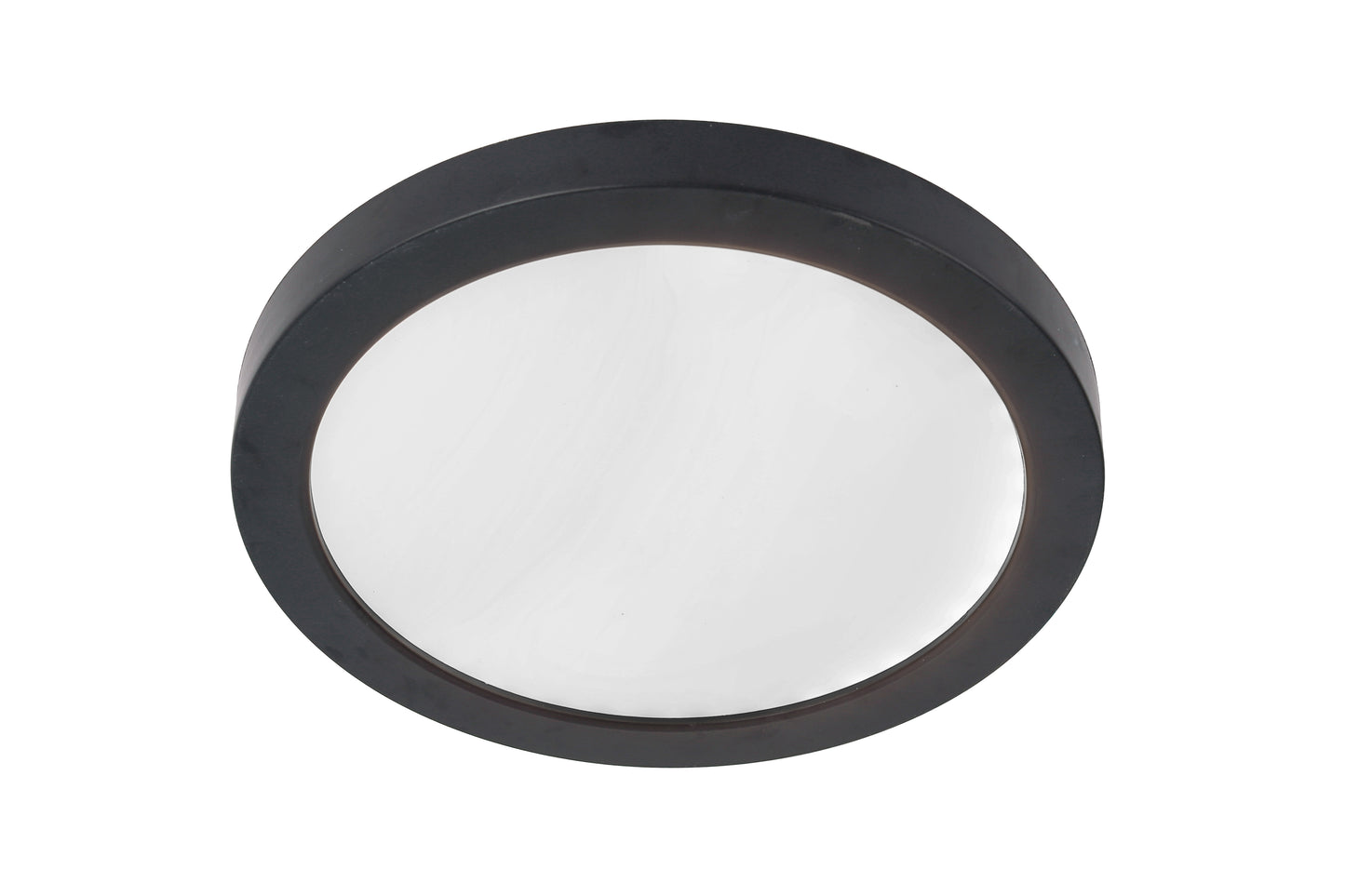X9407-FB-LED-5CCT - Slim Line II 1 Light 7" Wide Flush Mount - Flat Black