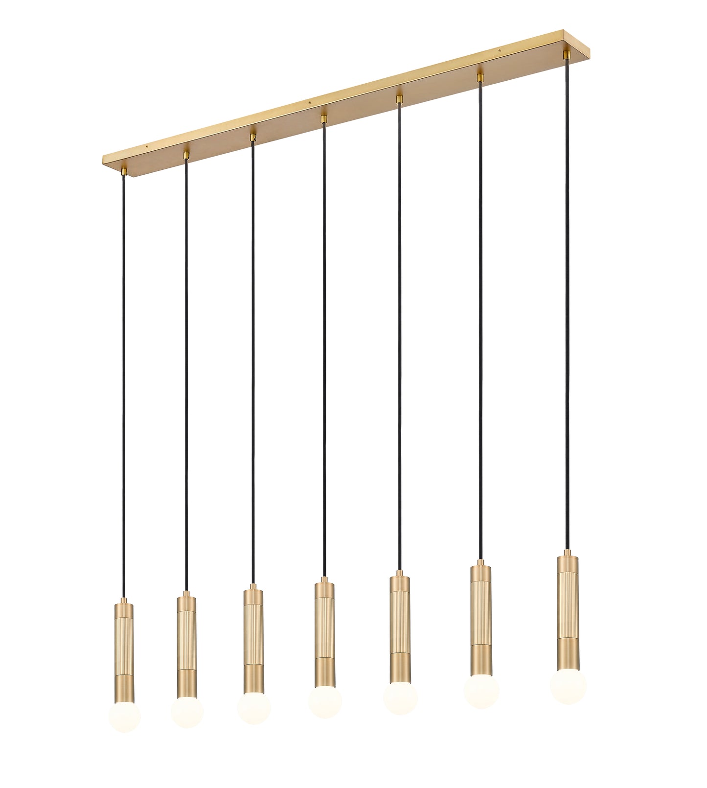 1956P-7L-MGLD - Stari 7 Light Linear 54" Chandelier - Modern Gold