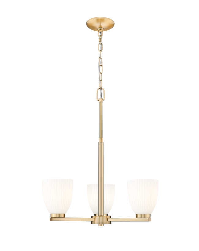 7518-3MGLD - Naya 3 Light 19" Chandelier - Modern Gold