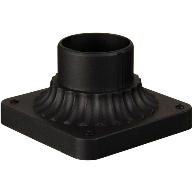 Z200-TB - Post Adapter Cast 3.5" High Outdoor Pier Base - Textured Black