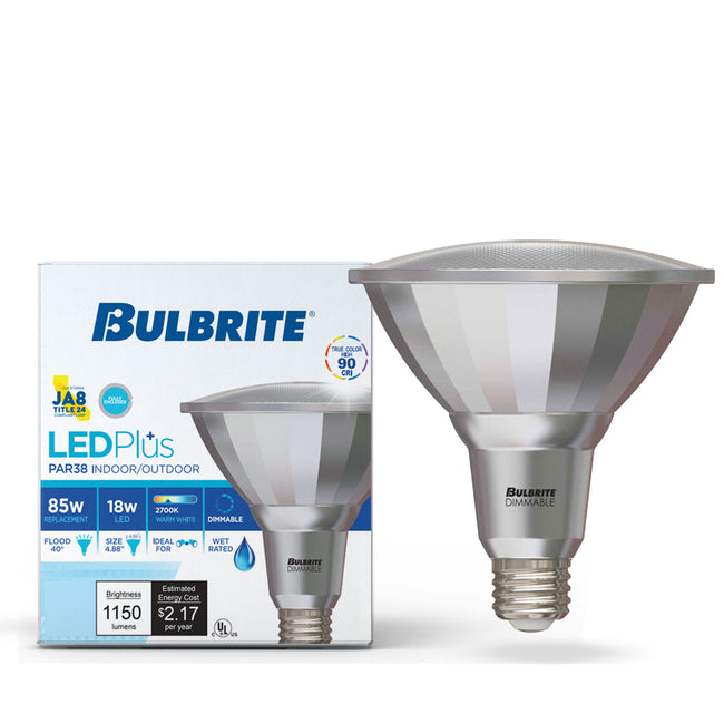 772610 - Dimmable PAR38 LED Light Bulb - 18 Watt - 2700K - 2 Pack