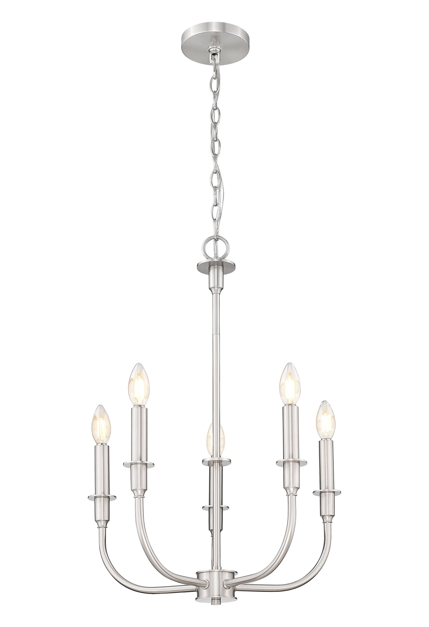 3049-18C-BN - Tova 5 Light 22" Chandelier - Brushed Nickel
