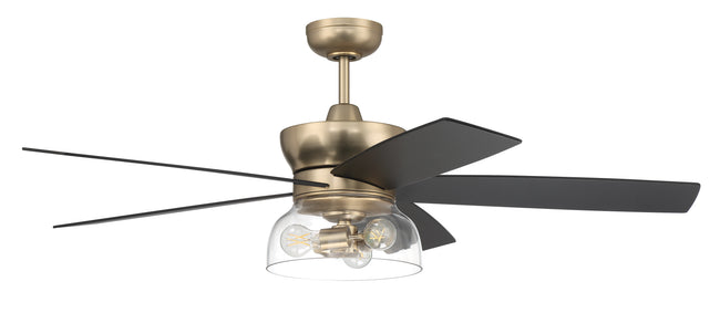 GBN52SB5 - Gibson 52" 5 Blade Ceiling Fan with Light Kit - Satin Brass