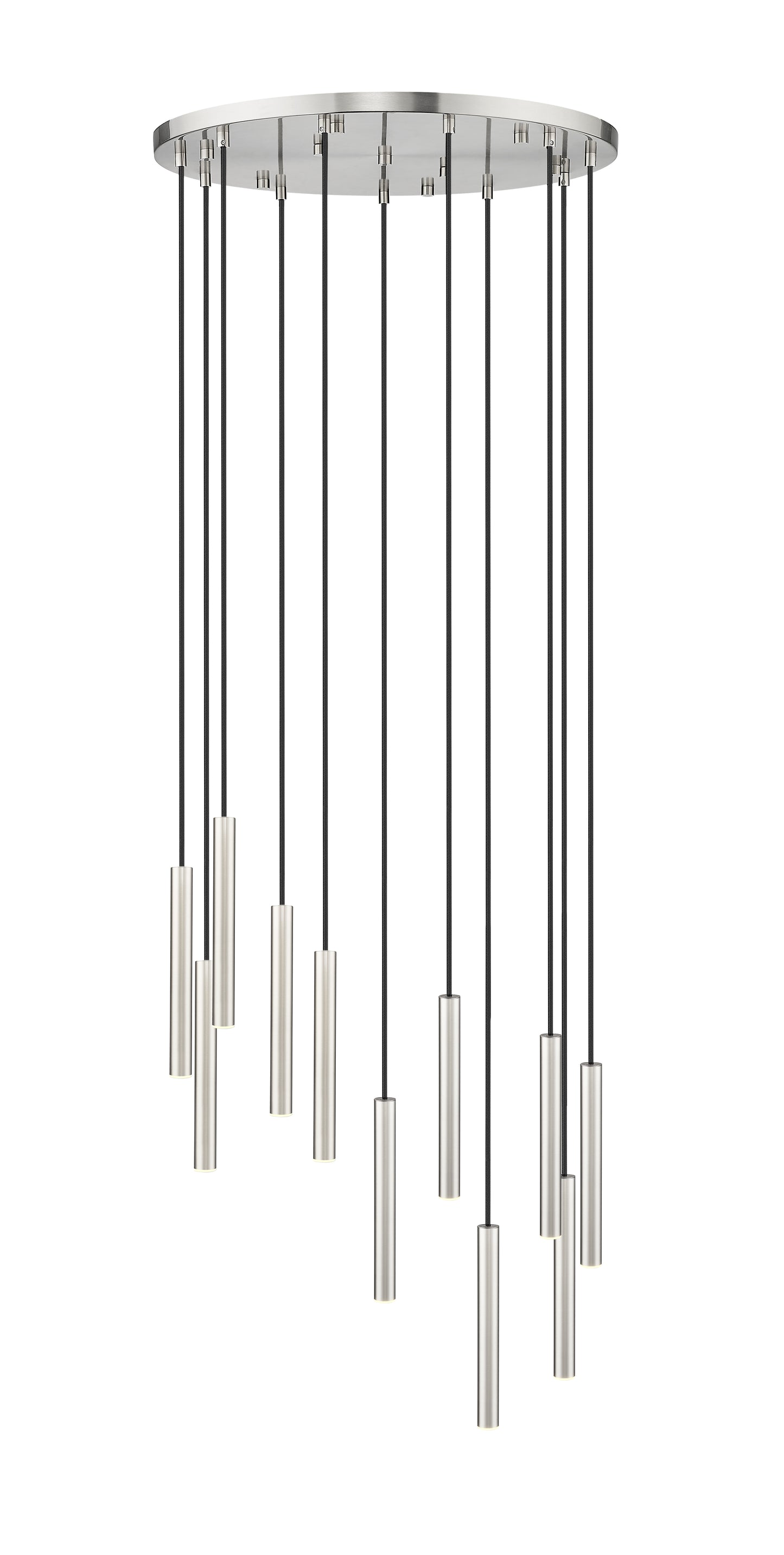 919MP12-11R-BN-LED - Forest 11 Light 24" Chandelier - Brushed Nickel