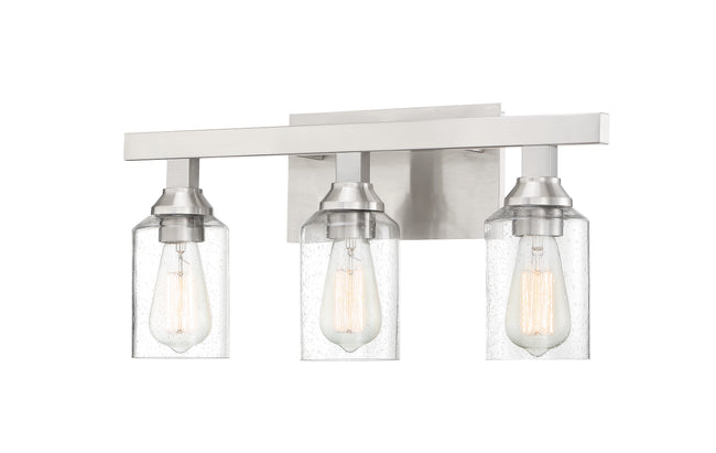 53103-BNK - Chicago 3 Light 22" Wide Vanity Light - Brushed Nickel
