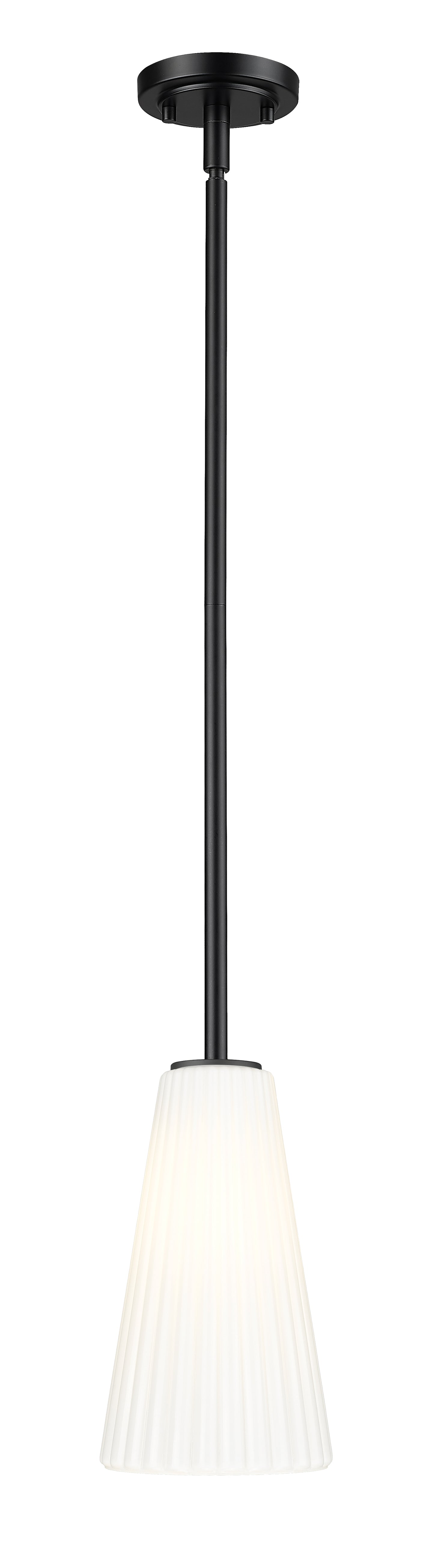 3043P6-ROD-MB - Farrell 1 Light 6" Pendant - Matte Black