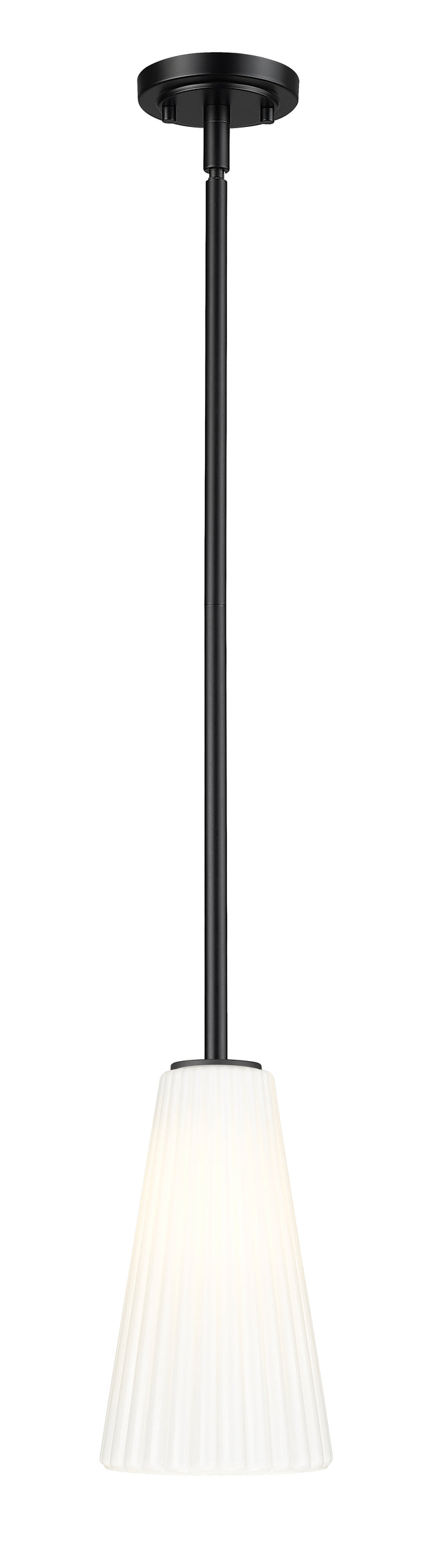 3043P6-ROD-MB - Farrell 1 Light 6" Pendant - Matte Black