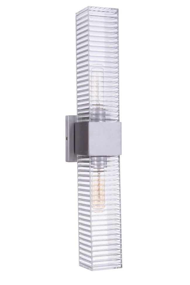 ZA4510-SA - Ridge 2 Light 24" High Outdoor Wall Lantern - Satin Aluminum