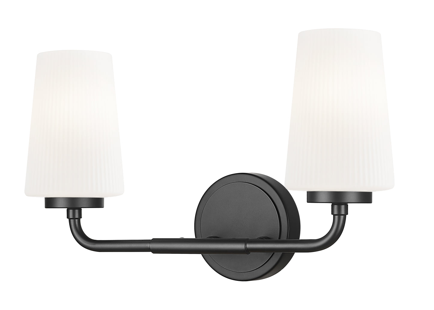 7005-2V-MB - Montford 2 Light 16" Vanity - Matte Black