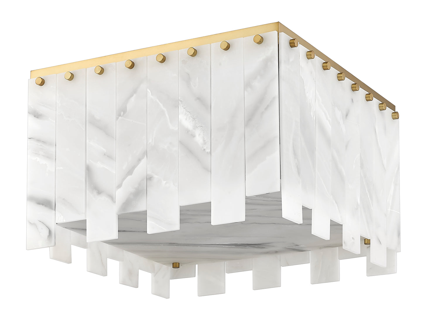 345F17-RB - Viviana 6 Light Flush 18" Mount - Rubbed Brass