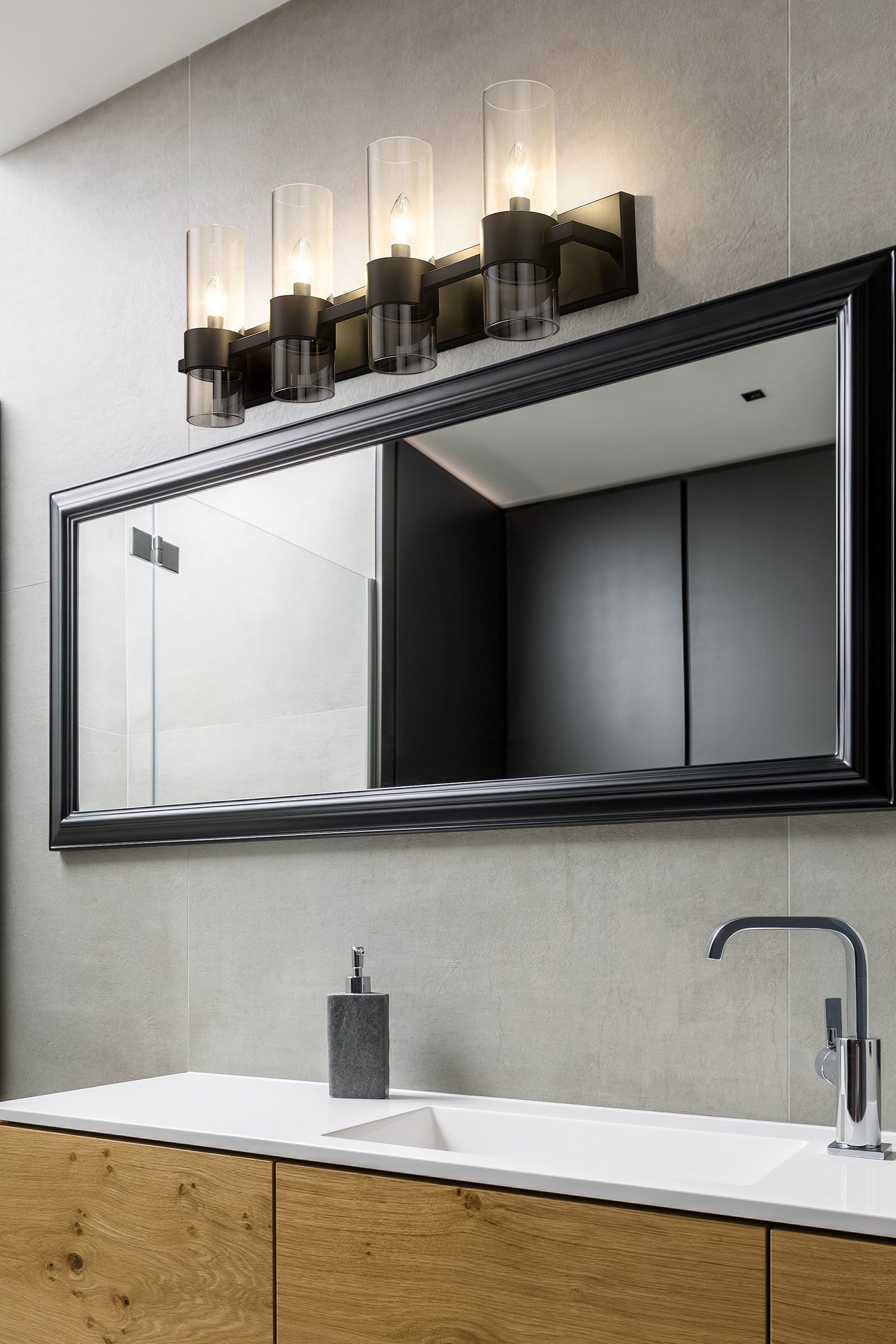 343-4V-MB - Lawson 4 Light 32" Vanity - Matte Black