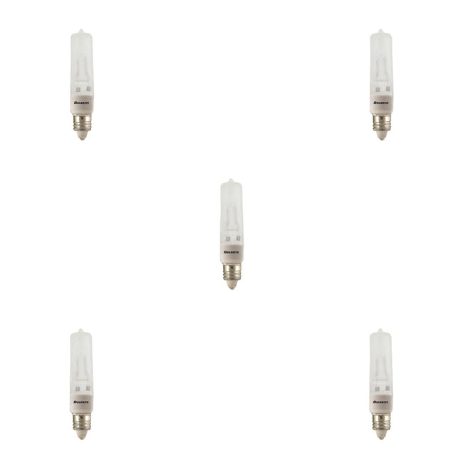 610152 - Dimmable Frost T4 Halogen Mini Candelabra Light Bulb - 150 Watt - 2900K - 5 Pack