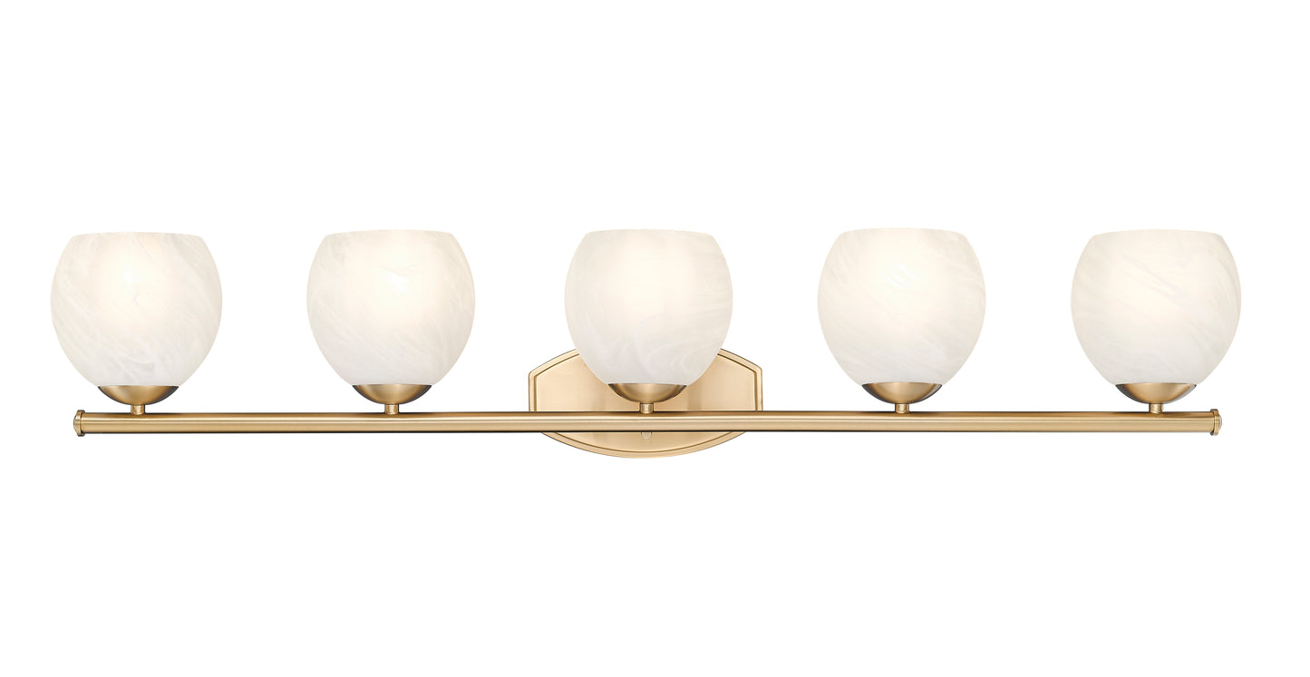 1963-5V-MGLD - Colette 5 Light 42" Vanity - Modern Gold