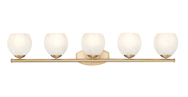 1963-5V-MGLD - Colette 5 Light 42" Vanity - Modern Gold
